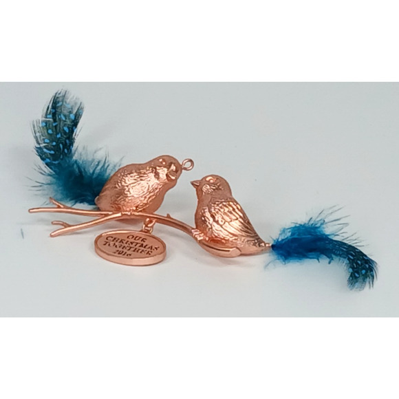 Hallmark Christmas Ornament Love Birds Our Christmas Together 2016 Tom Best - Picture 8 of 9